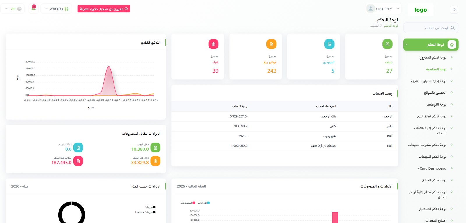 نظام الحسابات وشؤون الموظفين
